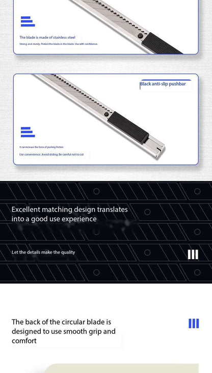 Deli 2034 Utility knife Metal Art Supplies
Blade Stainless Steel Paper And Office Knife Diy Art
Cutter Knife