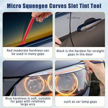 4Pcs Car Vinyl Wrap Tool Kit Flexible Micro Stick
Corner Squeegee Curves Slot Tint Tucking Tool with
Different Hardness