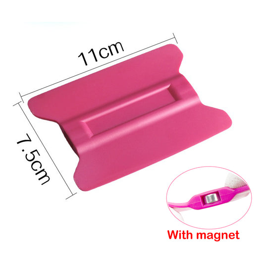 Car Wrap Magnetic Squeegee Carbon Fiber Vinyl Film Window Tint No Scratch Suede Felt Magnet Scraper Car Sticker Tool (1pcs)