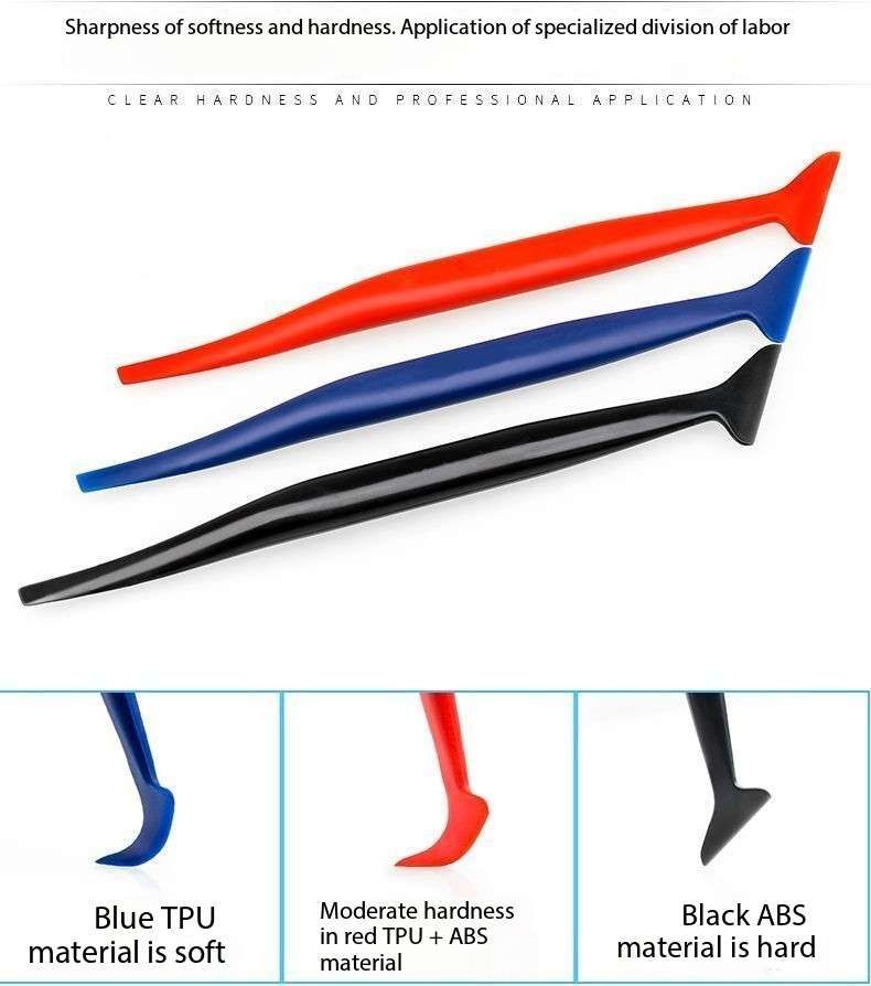 4Pcs Car Vinyl Wrap Tool Kit Flexible Micro Stick
Corner Squeegee Curves Slot Tint Tucking Tool with
Different Hardness