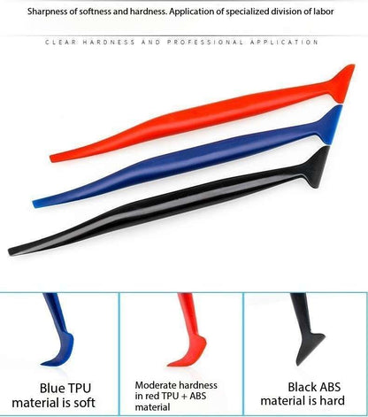 4Pcs Car Vinyl Wrap Tool Kit Flexible Micro Stick
Corner Squeegee Curves Slot Tint Tucking Tool with
Different Hardness